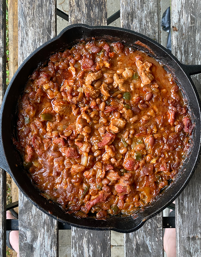Cast Iron Smoked Cowboy Beans